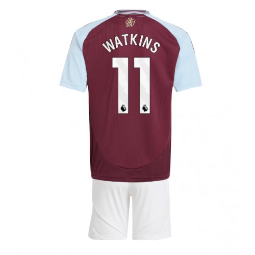 Fotbalové Dres Aston Villa Ollie Watkins #11 Dětské Domácí 2024-25 Krátký Rukáv (+ trenýrky)